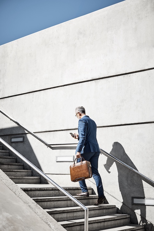Man on stairs